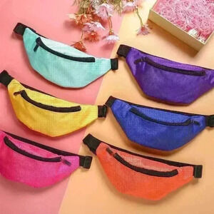 2 Pieces Neon Fanny Pack 80s Party Waist Bags